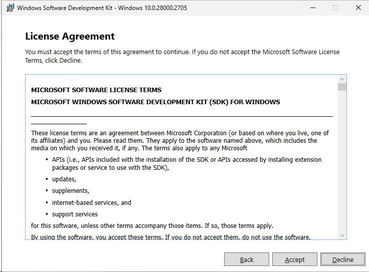 Licencia del SDK de Windows